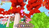 迷你世界奥特曼：奥特曼在各种颜色的树叶上面跑酷