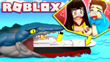 Roblox咬人鲨模拟器：海上坐船遭遇苍龙袭击！咯咯多解说