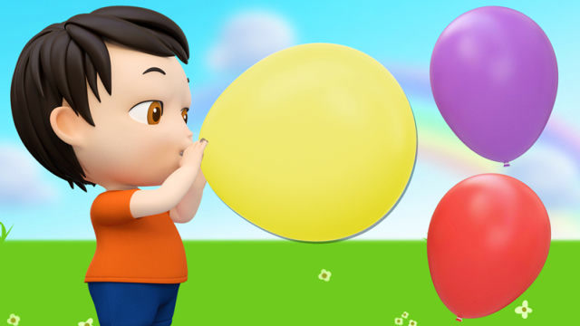 吹气球学颜色,益智动画