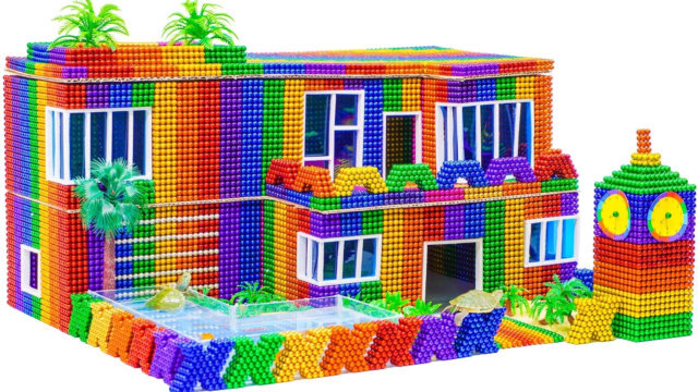 diy彩色的巴克球建筑模型玩具试玩