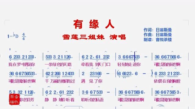 雪莲三姐妹的《有缘人》,恰多朗卡我爱你,愿是你的情人为你心醉