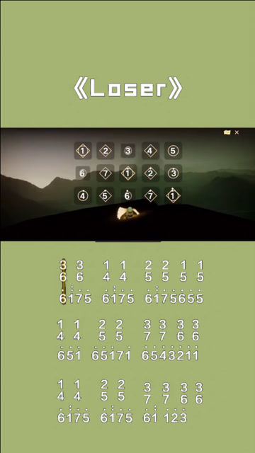 sky光遇琴谱你们要的loser还想听什么评论区告诉我