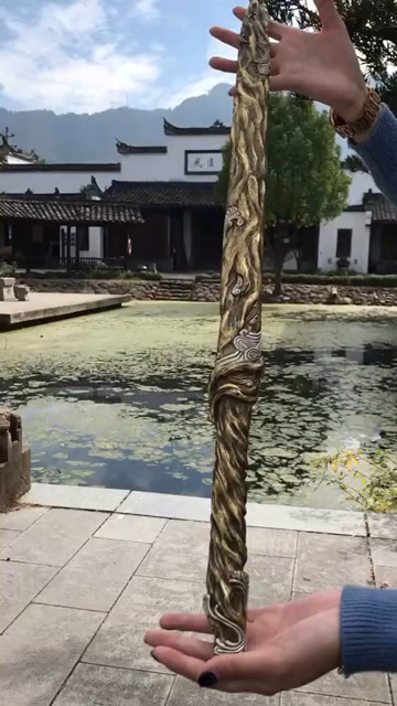 玄黄古剑,这把剑是外公的传家宝,传统手工艺品,影视道具,鉴赏