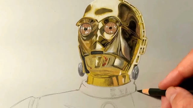 我是谁?彩铅绘画超级金属质感