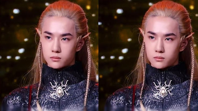 王一博这个精灵造型真是爱了,就是化妆造型有点粗糙,全靠颜值撑着