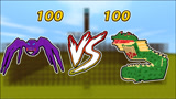 跨界角色大乱斗：100个人面魔蛛对战100条曼陀罗蛇，丑八怪之战！
