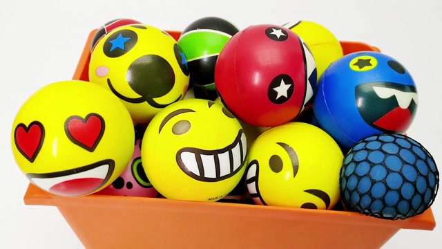 一筐表情包泡沫球 彩色表情捏捏球 解压球玩具