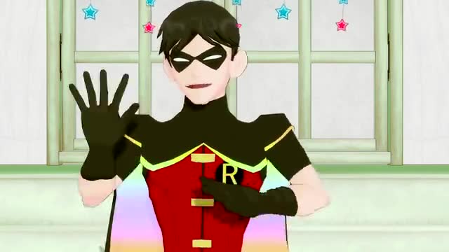 【少年正义联盟mmd】罗宾中心 robot honey