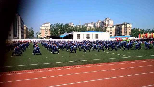 益民学校参加兰考县2017春季运动会武术表演