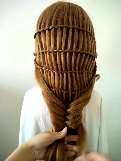 回头率超高的全头瀑布马尾编发,真的很美