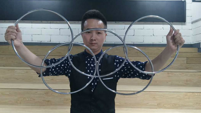 传统魔术教学:中国六连环,原来方法是这样