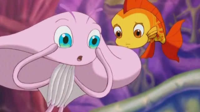 小鲤鱼历险记阿酷利用泡泡戏弄小美美小美美被弄哭了