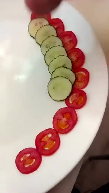 简单的扇形摆盘