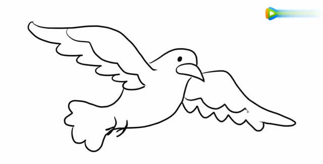 飞翔的海鸥儿童亲子简笔画,让宝宝轻松学画画