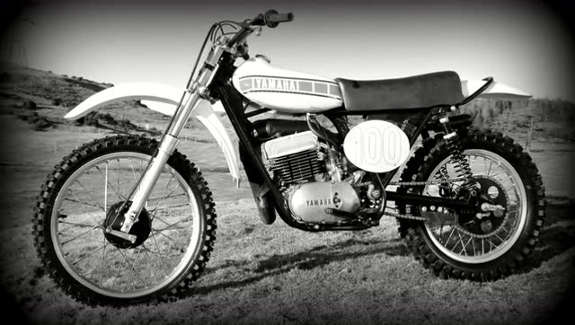 经典老越野vmx风格2冲程雅马哈350cc摩托车1968-70年