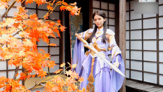 杨超越cosplay露娜超美,像画中走出来的仙女