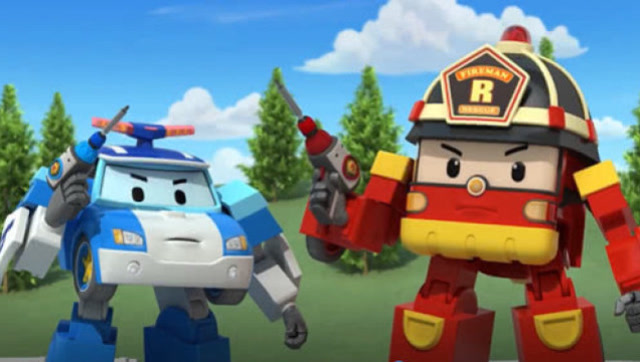 危险 小猫咪掉进垃圾压缩桶 波力救援队紧急出动卡通片