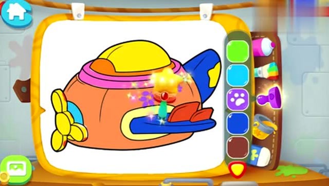 宝宝巴士涂鸦-小画家 五彩飞机