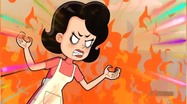 生气的围裙妈妈太恐怖了,小头爸爸和大头儿子吓得瑟瑟发抖!