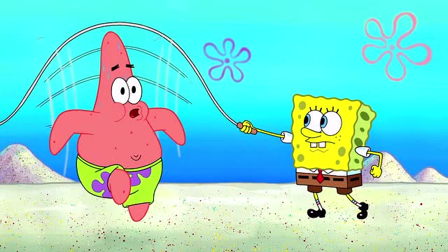 海绵宝宝:跳绳的派大星真的很努力