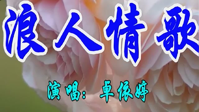 怀旧经典,卓依婷一首《浪人情歌》好