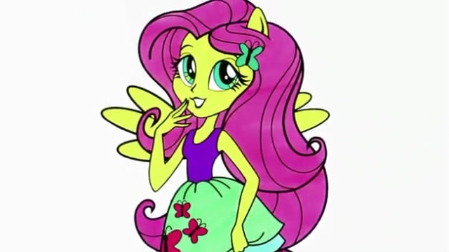 亲子简笔画:漂亮的小马宝莉柔柔画画