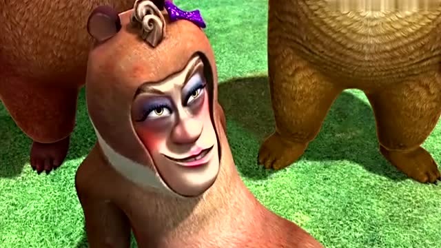 光头强和翠花比斗舞,翠花跳舞好霸气,强哥输的太惨了