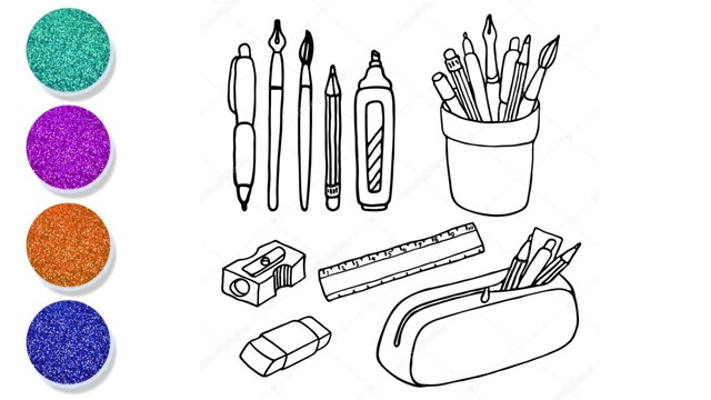儿童简笔画:文具卷笔刀