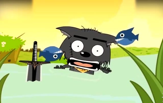 喜羊羊与灰太狼:灰太狼掉进了河里,他会被食人鱼啃没毛的