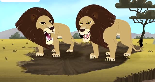 动物兄弟,狮王赶着去救母狮和小狮子,结果却被巨蟒制服了!