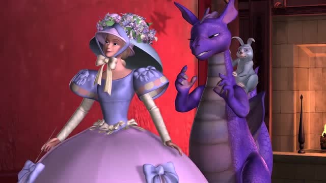 《芭比之长发公主》丽宝莎的画笔真神奇,在身上划几下礼服就变漂亮