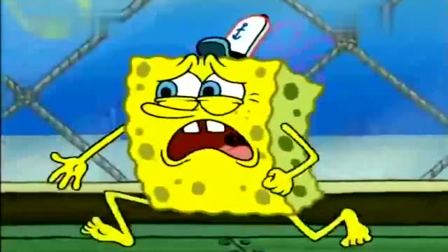 全身光溜溜的海绵宝宝还要被蟹老板骂