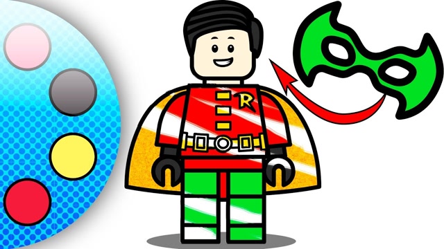 儿童简笔画乐高积木小人画画