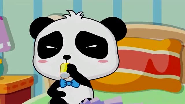 宝宝巴士:奇奇不洗手就吃饭,结果躺在床上肚子痛的直打滚,好习惯