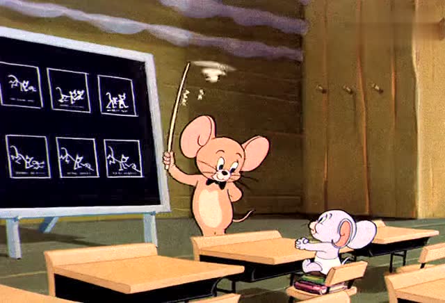 猫和老鼠:jerry开课教小老鼠如何躲避tom,结果jerry尴尬了
