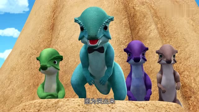 恐龙探险队:小龙和大龙比赛正式打响,探险队米欧姐姐都来观看