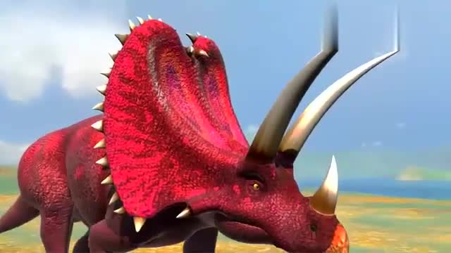 《侏罗纪恐龙》五角龙vs沱江龙!