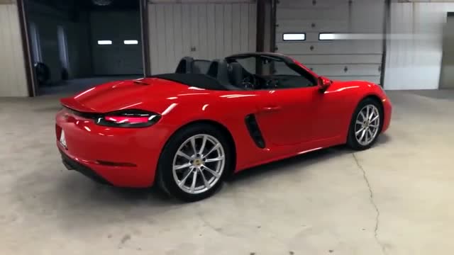 优雅高贵 敞篷真拉风,实拍红色保时捷718 boxster