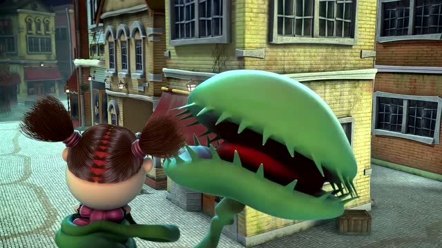 僵尸们被食人花吞下肚子了,只剩了哈娜一个人,怎么办呢