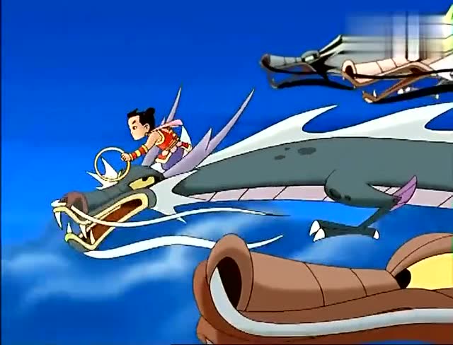 《哪吒传奇》哪吒骑着龙王飞,冰释前嫌一起救小龙女!