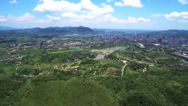 水酿塘航拍靖州城