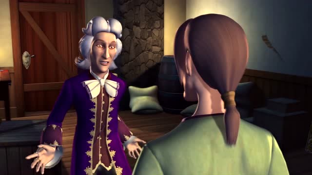 芭比之真假公主:普明格回到屋里,知道公主逃走十分愤怒