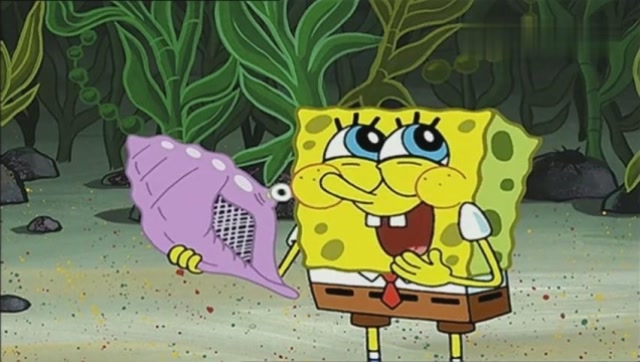 海绵宝宝拿出魔法海螺,问的第一个问题就是我会结婚吗