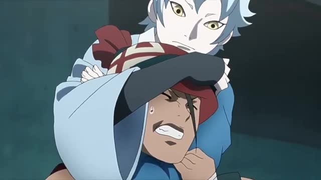 博人传巳月出其不意一招锁喉术直接秒杀岩部