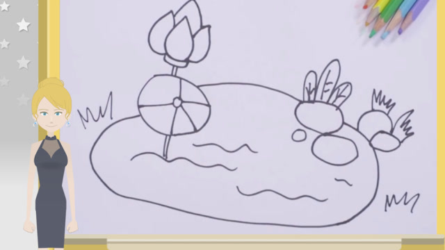 好看的池塘简笔画怎么画