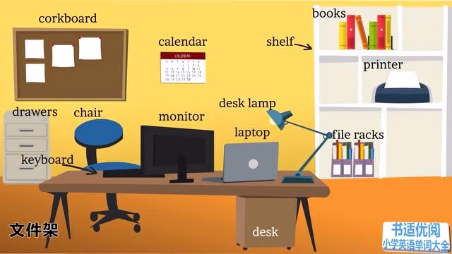 帮助孩子总结日常生活英语25个有关书房洗衣服的英语单词学习