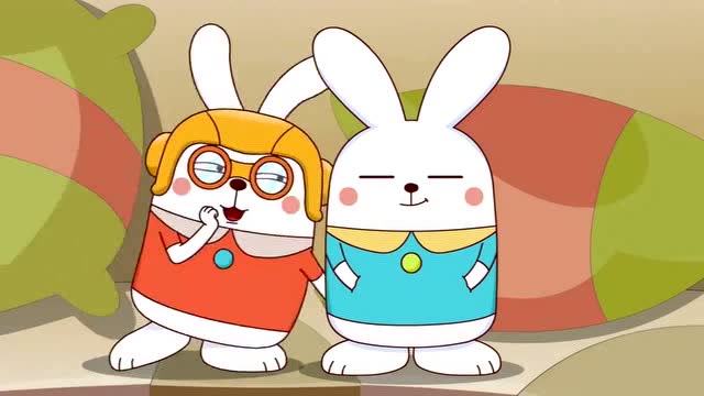 跳跳就爱惹事,打还打不过阿u,出事就往兔菲身后躲