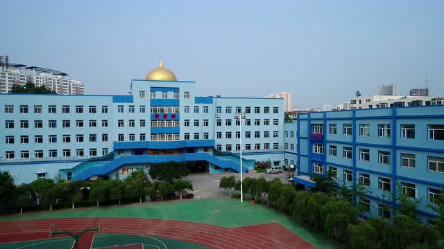 航拍沈阳市回民中学