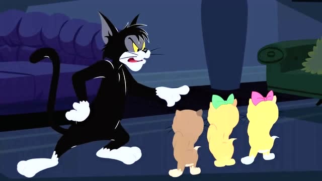 新猫和老鼠:流浪猫布奇叫小猫们一起来抓老鼠.