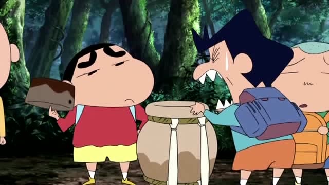 蜡笔小新:小新故意惹"风间"生气,他却一脸贱兮兮的表情!